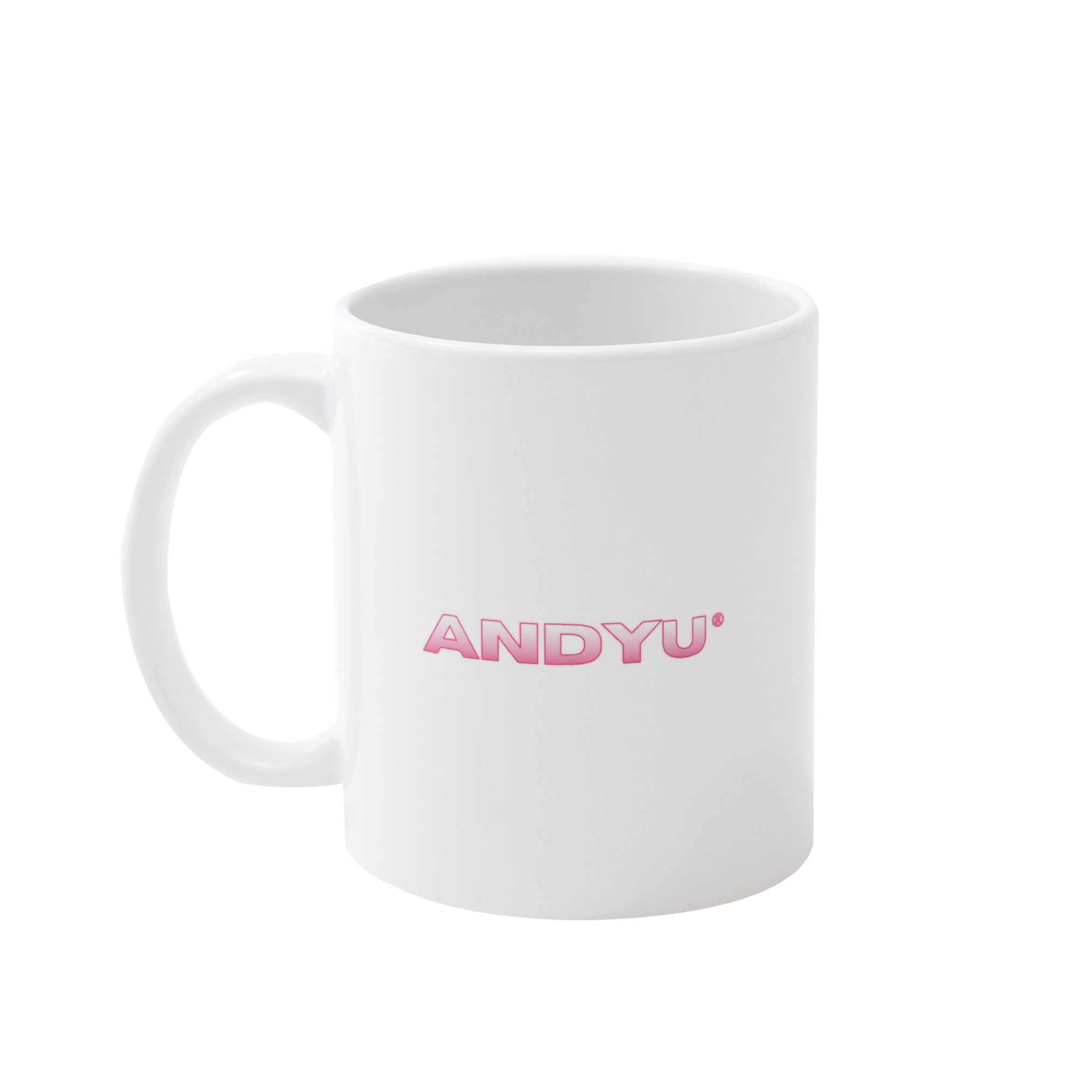 ANDYU pink logo mug