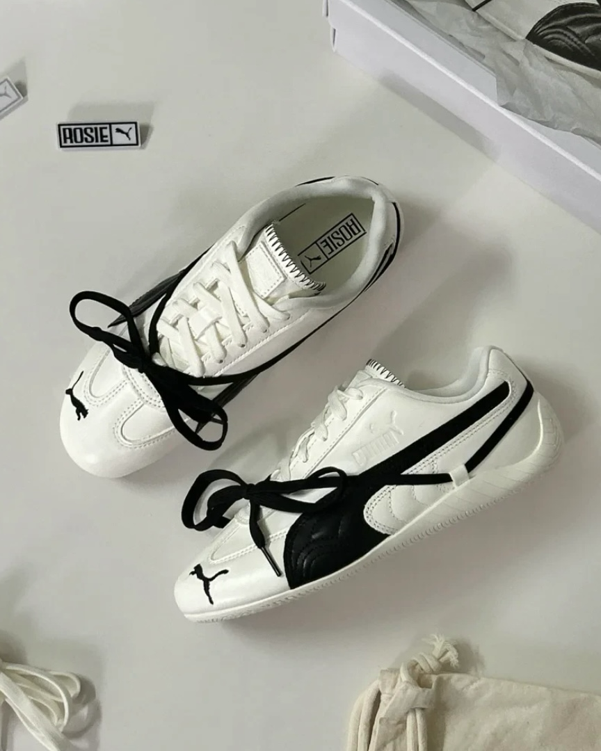 Rosé x Puma Speedcat Leather "Rosé White" 奶油白黑 聯名款 芭蕾風 朴彩英 復古 雙鞋帶 賽車鞋
