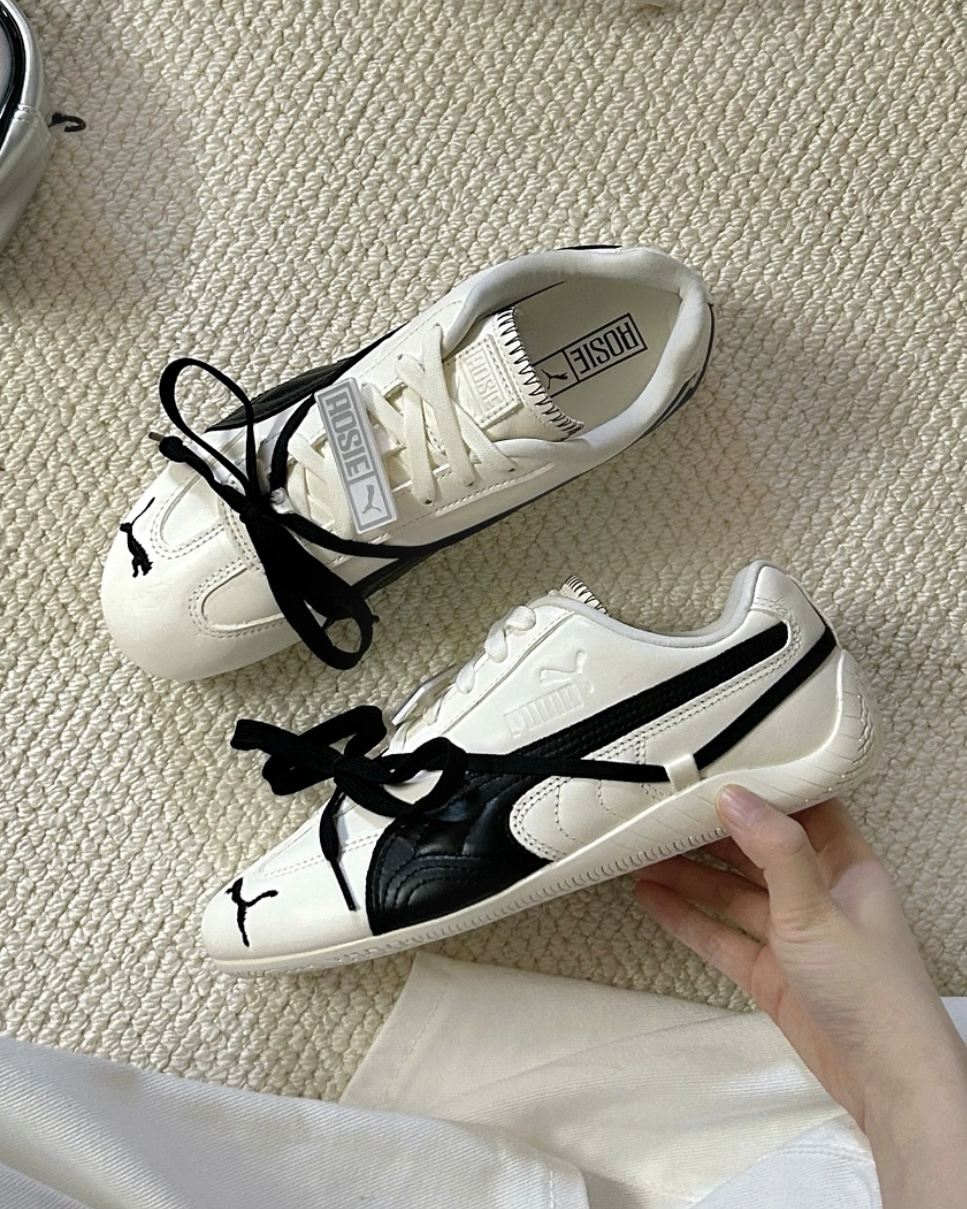 Rosé x Puma Speedcat Leather "Rosé White" 奶油白黑 聯名款 芭蕾風 朴彩英 復古 雙鞋帶 賽車鞋
