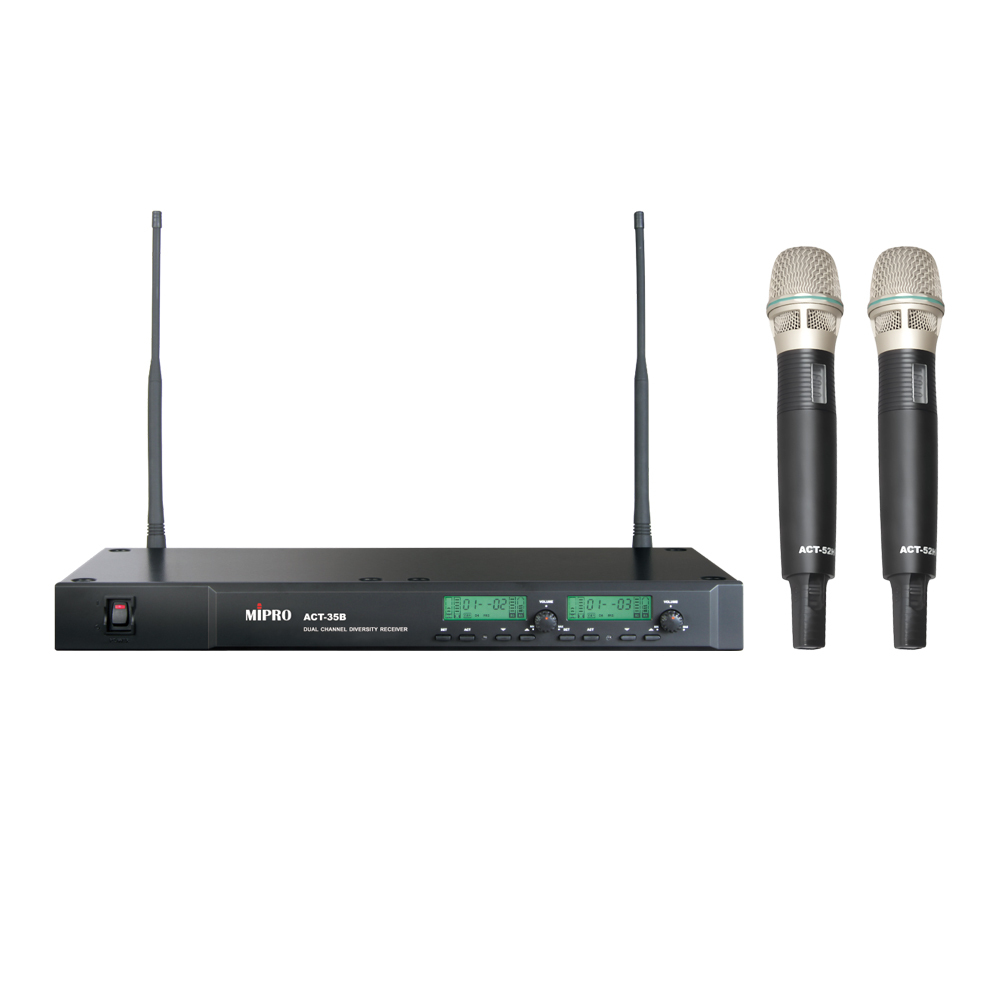 MIPRO ACT-35B/ACT-52H×2（MU-90）｜雙頻道無線系統 手持麥克風組