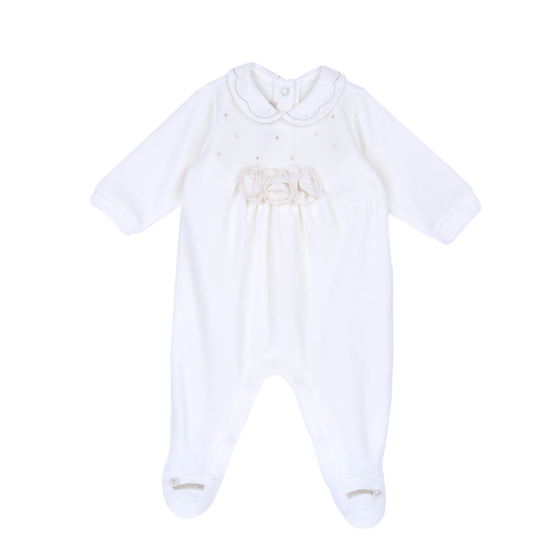 玫瑰天鵝-立體玫瑰有領後開兔裝