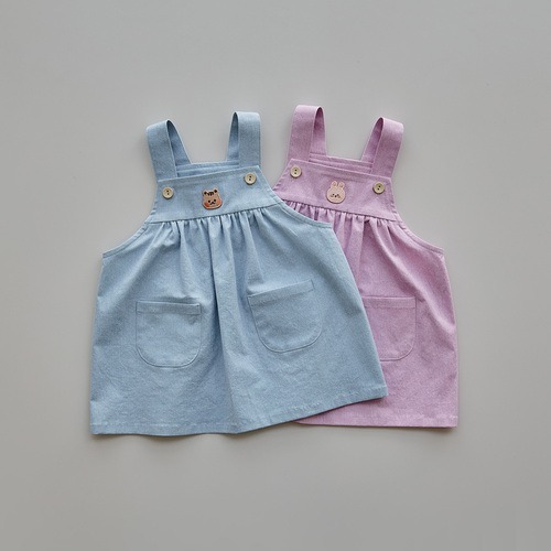 25S/S PIGMENT著色口袋果凍人物背帶裙