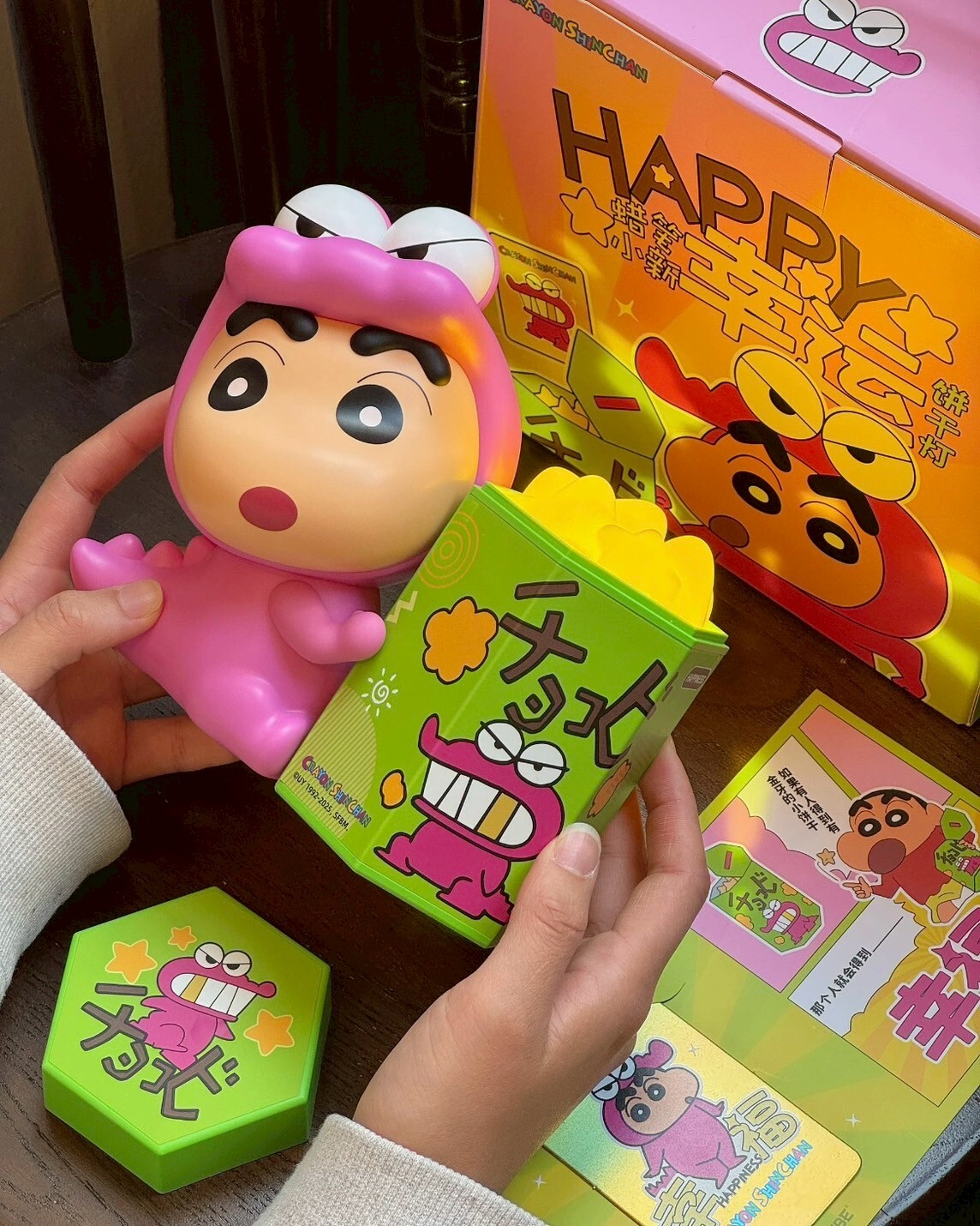 正版授權 蠟筆小新 金牙幸運餅乾燈 小夜燈 巧克比 鱷魚山先生