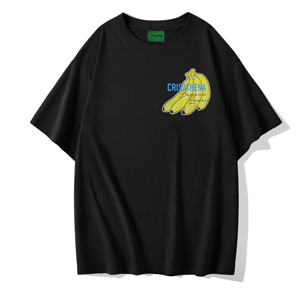 0917cr173-Crisathena-Banana T-Shirt in Black,Yellow,Blue(S-XL)(A173黑色)(A174啡色)