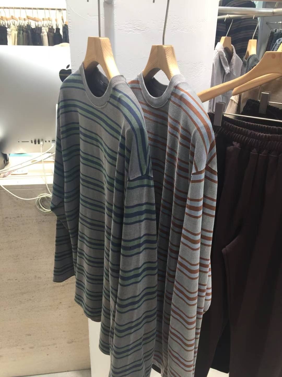 洗舊質感條紋T shirt