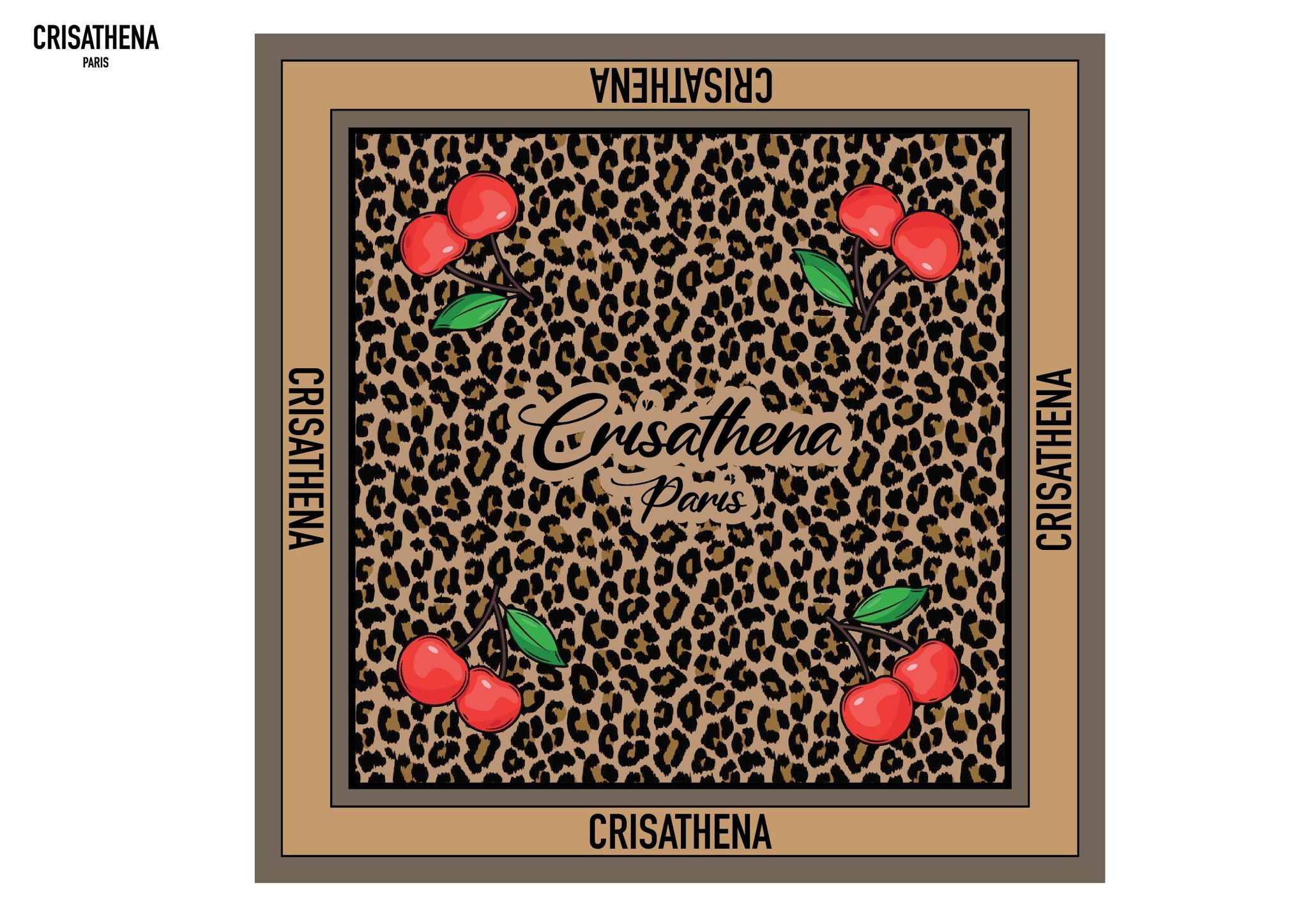 0917cr185-Crisathena Cat scarf (A185豹紋車厘子)(A186豹紋雪糕)買2條,每條$688--