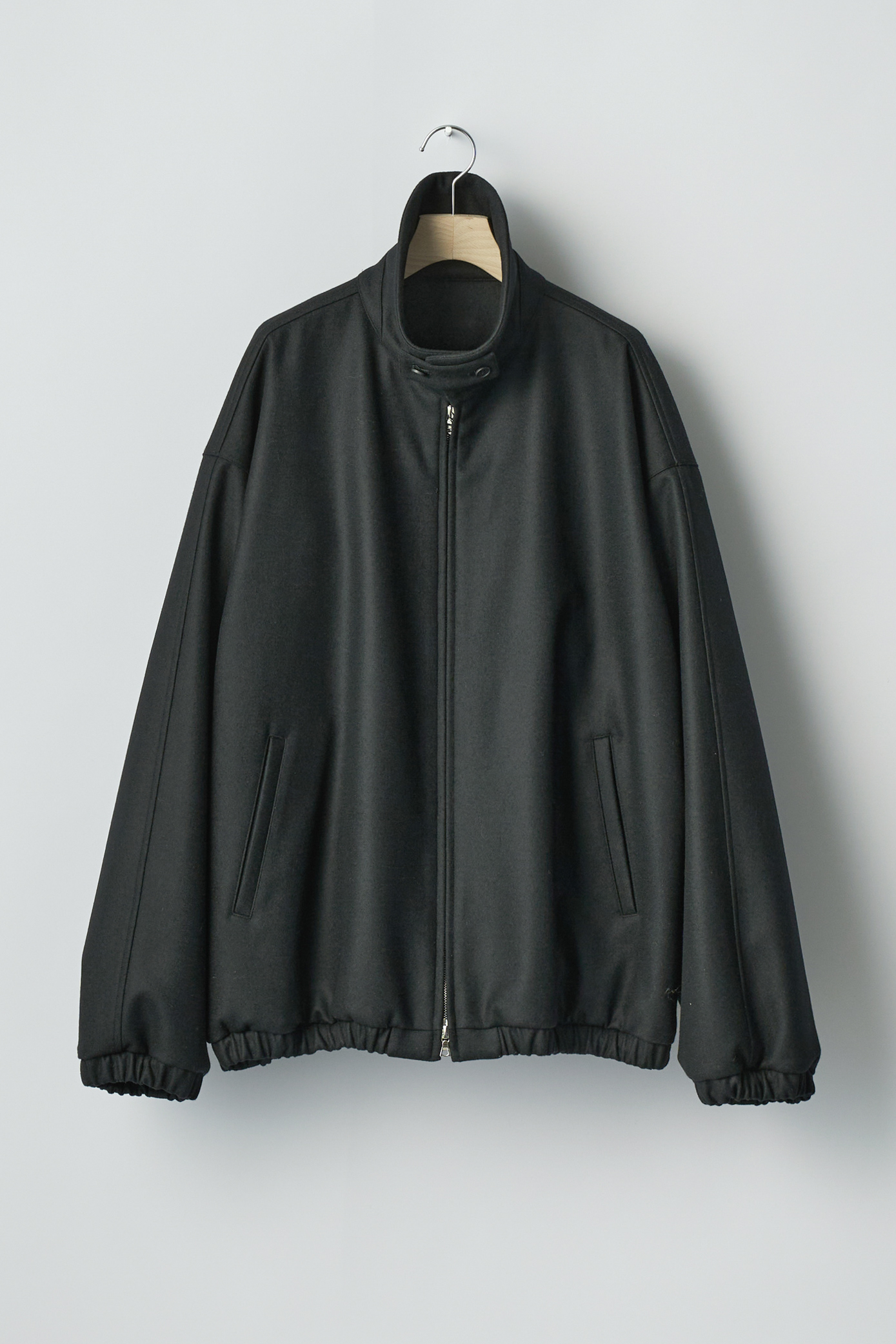 OVERSIZED MELTON HARRINGTON ZIP JACKET stein OVERSIZED HARRINGTON