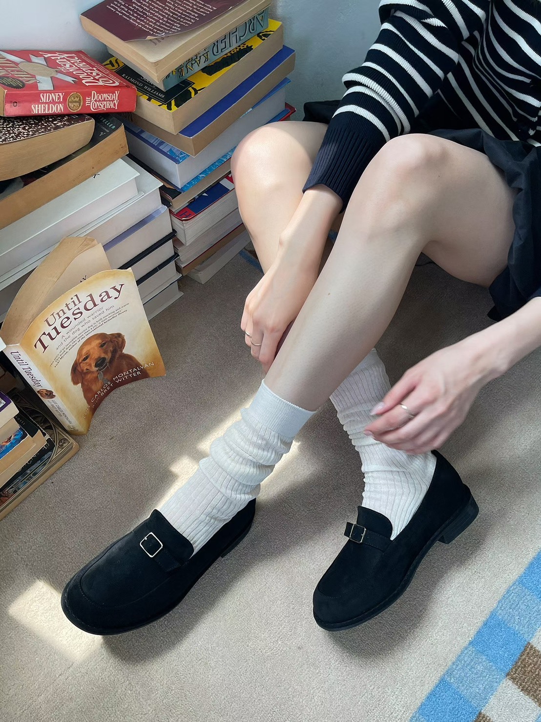 8264方環樂福皮鞋