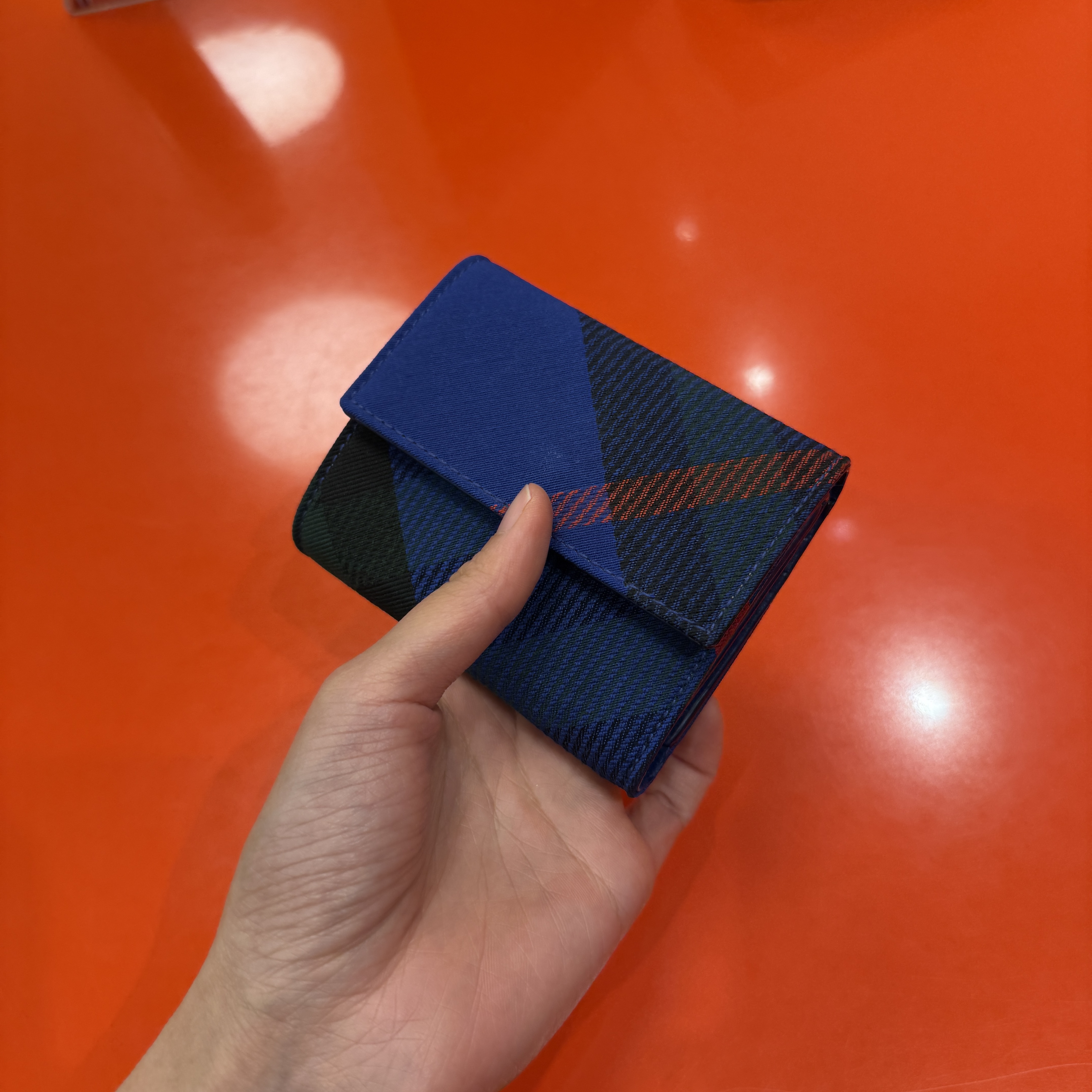 Burberry compact Tri-fold wallet royal blue