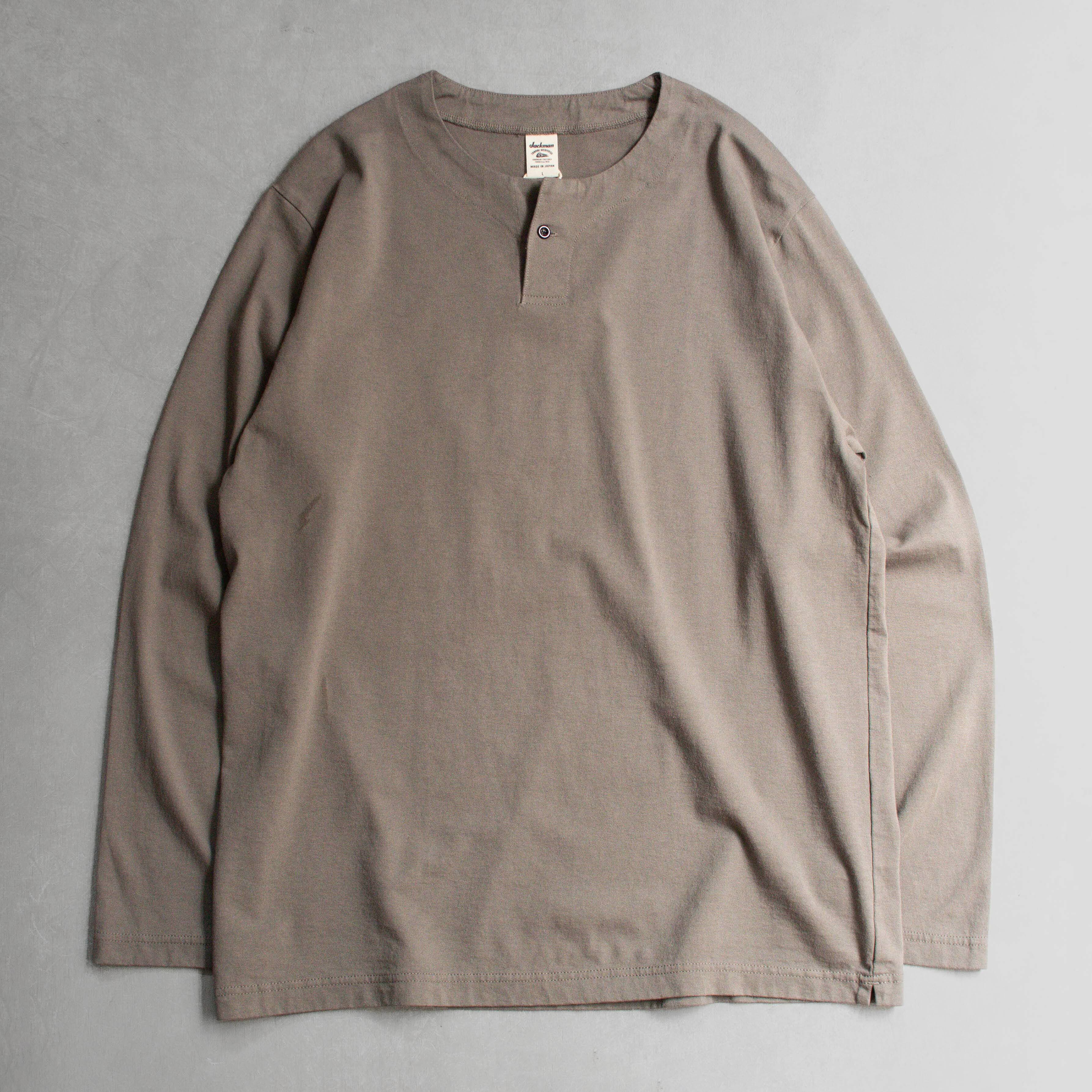 JACKMAN HENLEYNECK L/S T-SHIRT 3 COLORS 日本製 亨利領 長袖 T恤 三色