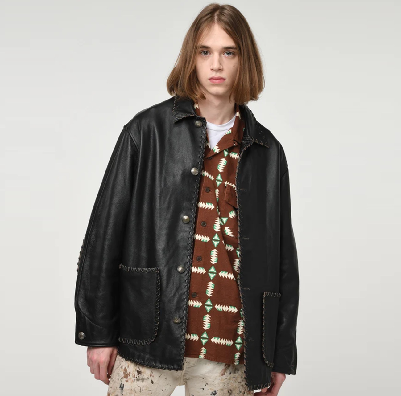 BOWWOW 2025 A/W BRAIDED LEATHER COVERALL JACKET *牛皮 - PRE ORDER ITEM (預訂中)