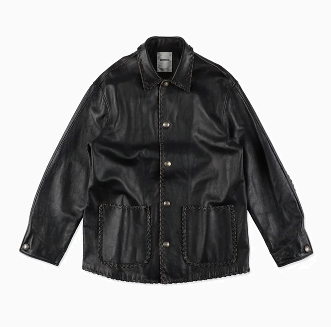 BOWWOW BRAIDED LEATHER COVERALL JACKET *牛皮 - PRE ORDER ITEM (預訂中)