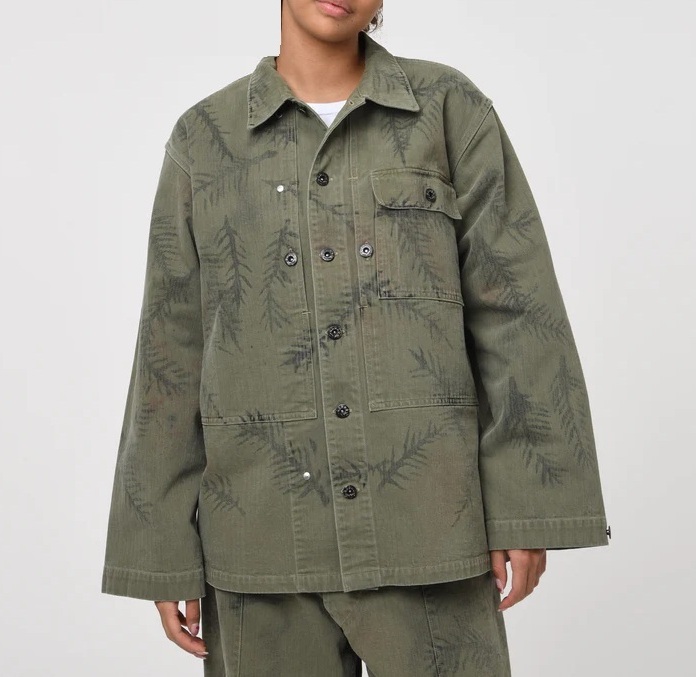 9/20 RELEASE: BOWWOW 2025 A/W USMC M44 HBT CAMO SPRAY JACKET AGED - PRE ORDER ITEM (預訂中)
