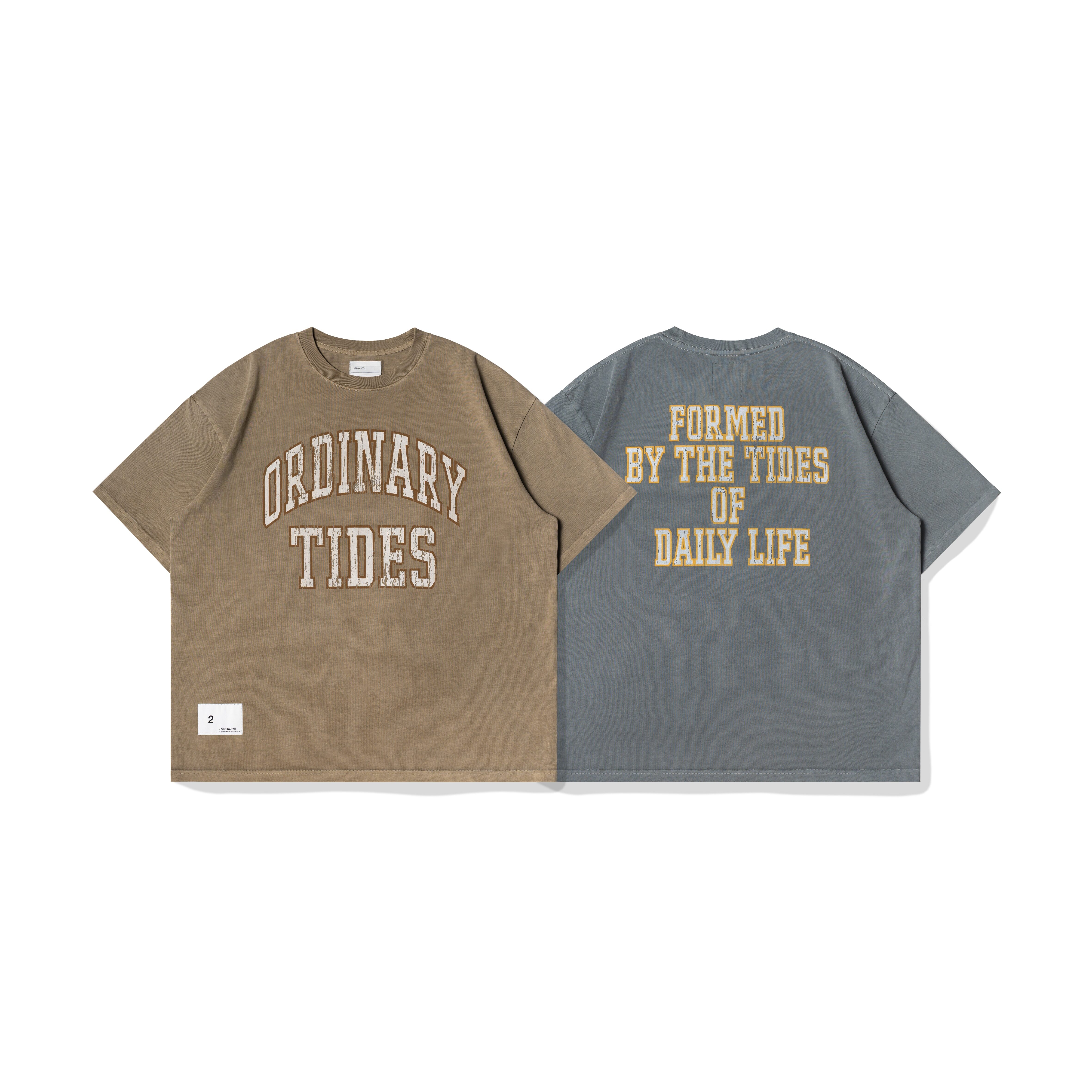 【車庫服飾】ORDINARY 水洗蠟染標語文字TEE / WAX-DYE STATEMENT TEE