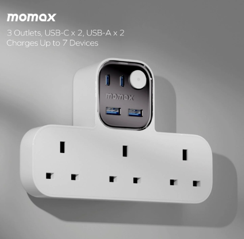 Momax |1-Charge Work Flow USB + 3口T型插座
