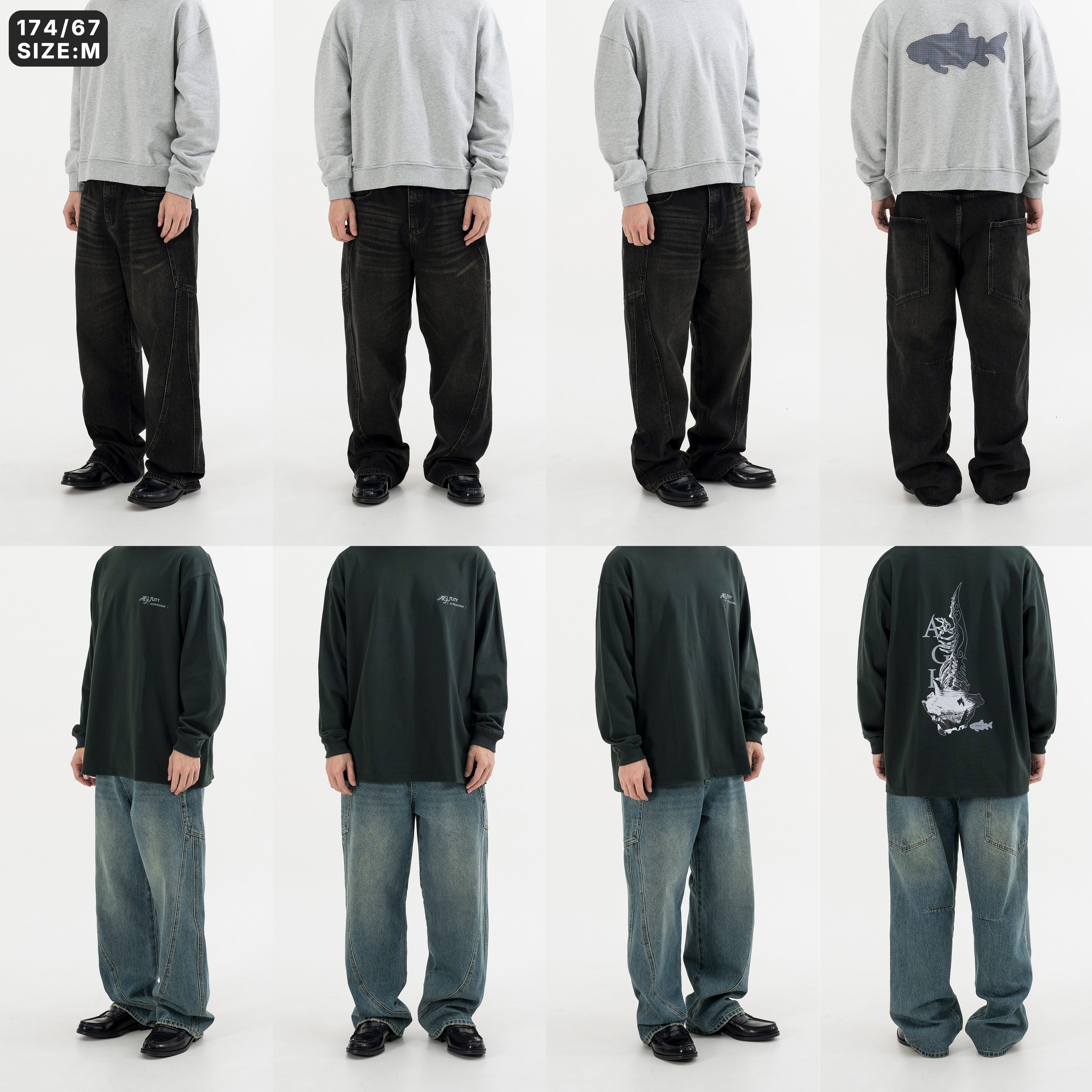 Tailored Curved Jeans 剪裁 彎刀牛仔長褲 [O-K128]