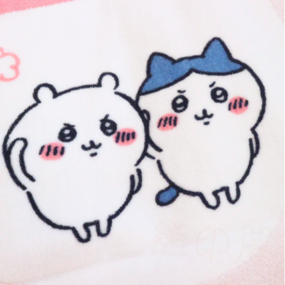 Chiikawa 長浴毛巾 100% 棉(粉紅花款)