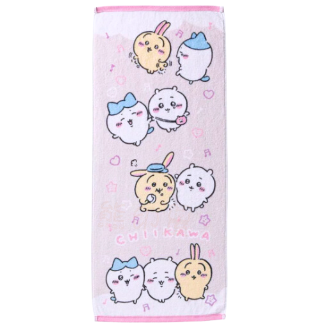 Chiikawa 浴巾長毛巾 100% 棉(星星音符款)