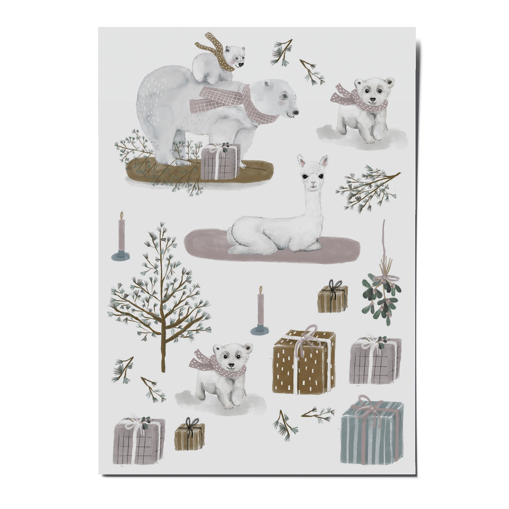 冬日動物 | 小樂趣紋身貼紙