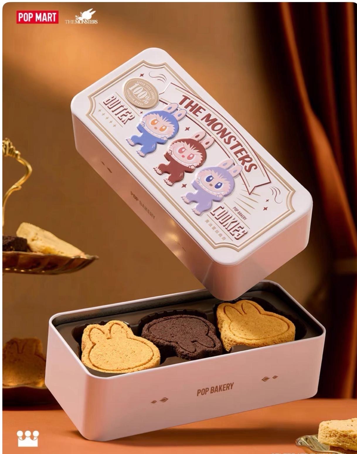 popmart城市樂園限定+the+monsters經典系列+LABUBU黃油蕾絲曲奇+內含9塊曲奇餅乾 新鮮食品獨立出貨