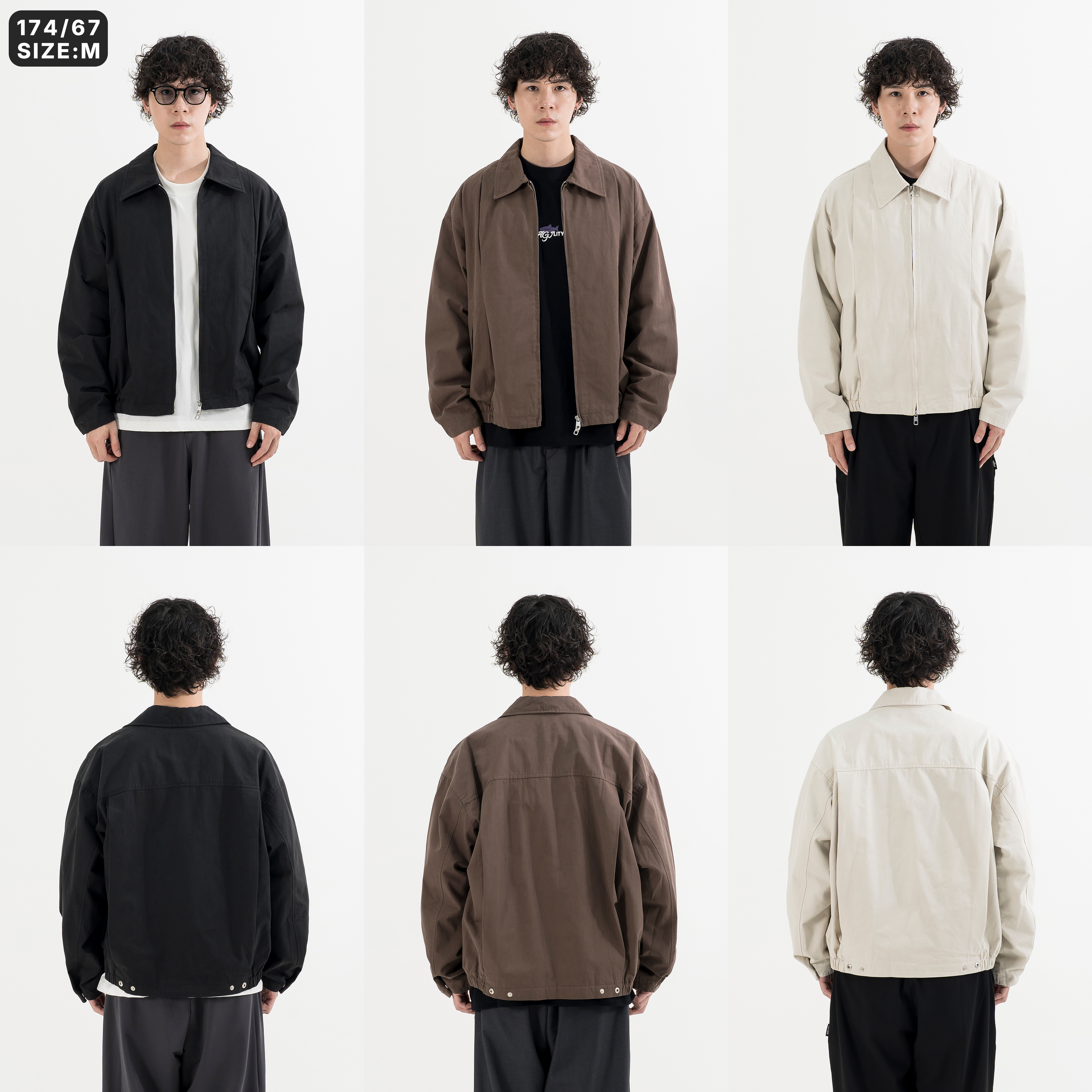 Washed Work Jacket 寬短 水洗感 工作外套 [B-2579]