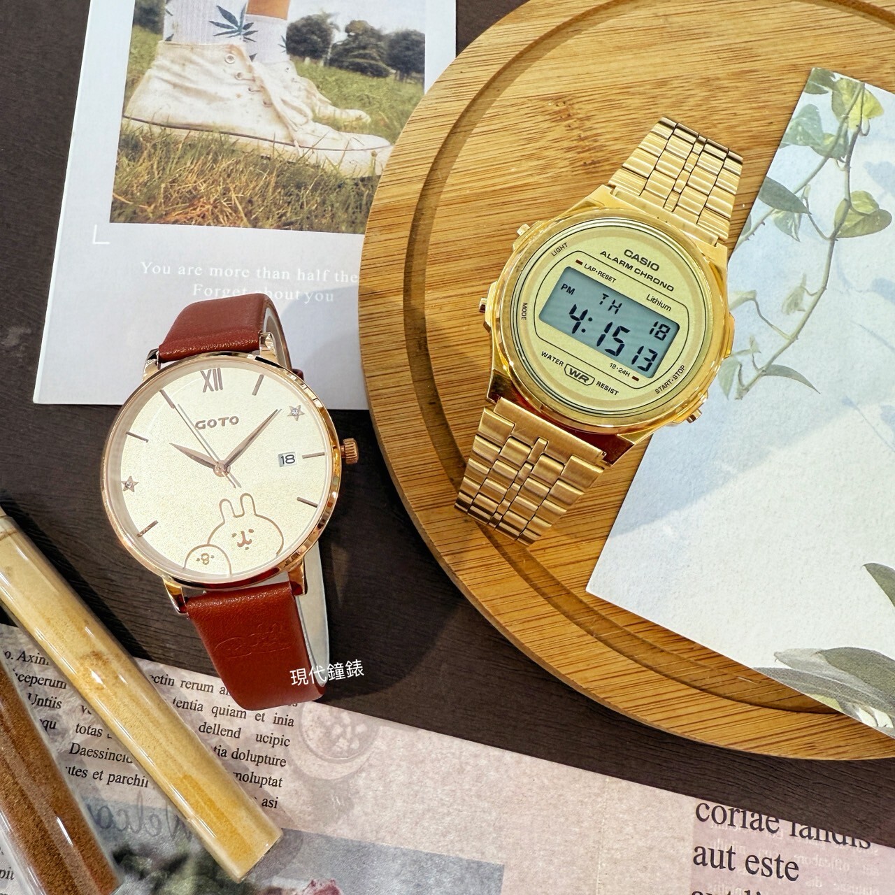 【CASIO&GOTO】 A171WEG-9A/GL0099B-4K-141 37.7mm/37mm Modern Watch