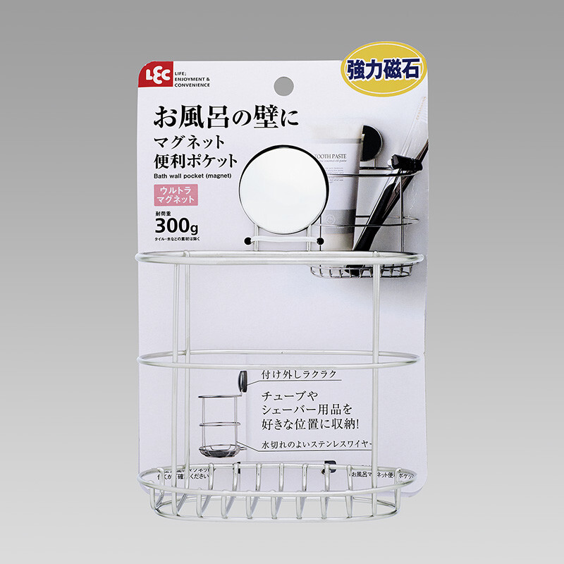 日本LEC浴室強力磁鐵不鏽鋼架 (非日本製)