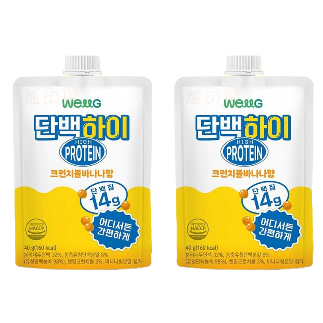 韓國高蛋白香蕉即沖奶昔 40G x 2袋