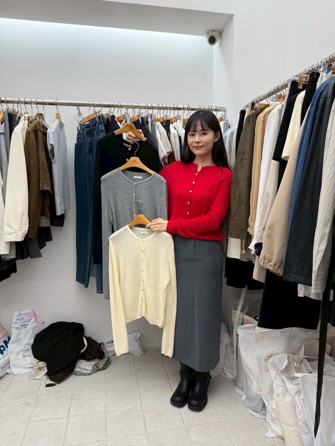 DR5005 薄羊毛排扣外套