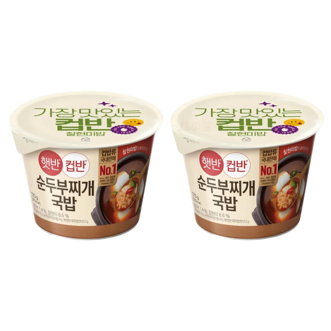 CJ 韓國泡菜豆腐即食湯飯 173G X 2杯