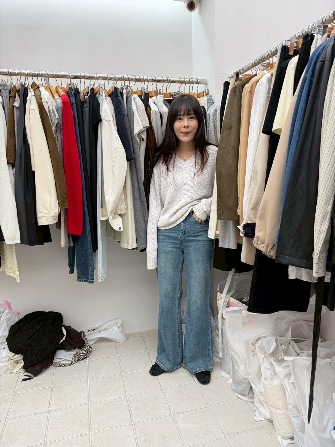 DR5057 超顯瘦水洗高腰牛仔褲