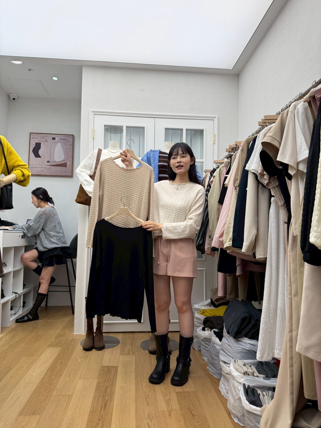 RF5014 泡泡棉木耳邊長袖上衣