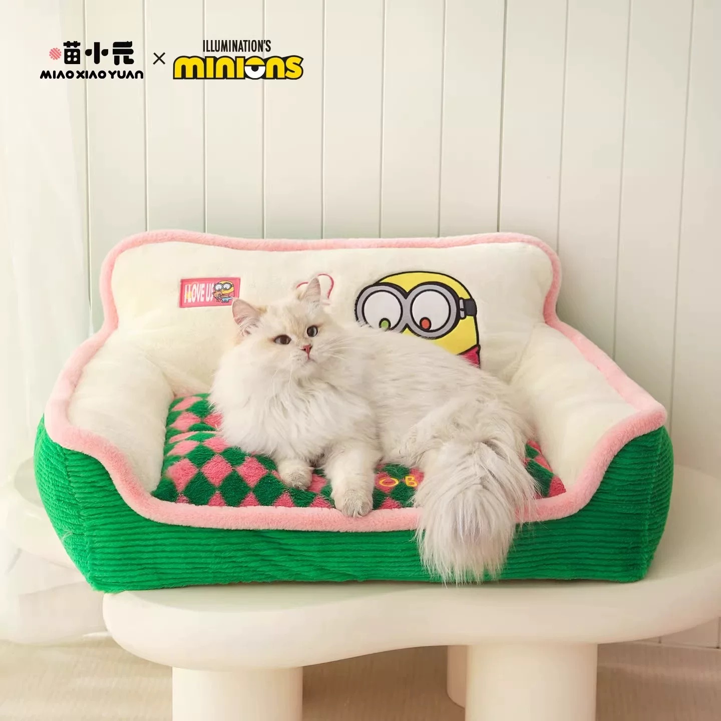 喵小元 小黄人联名 宠物床沙发 猫窝狗窝 可拆洗