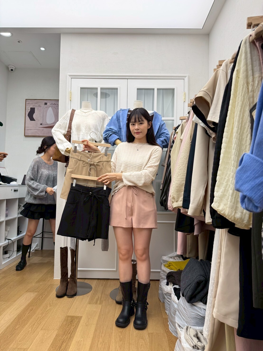 RF5021 後橡筋綁腰帶高腰短褲