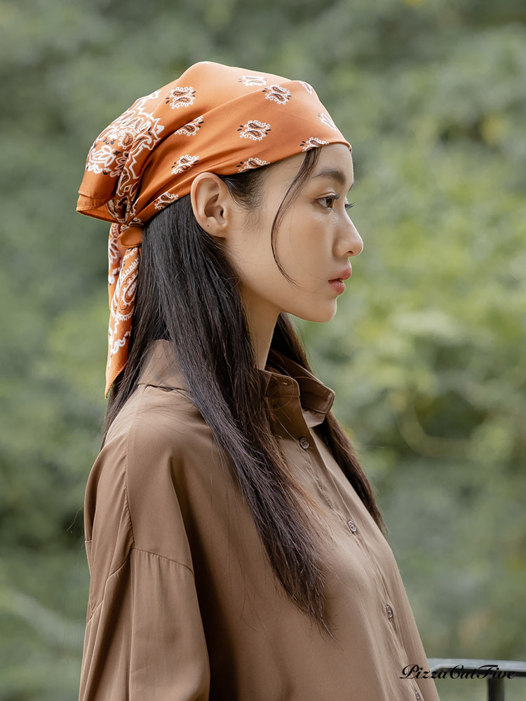 復古圖騰百搭絲巾 PizzaCutFive PCF25363100183