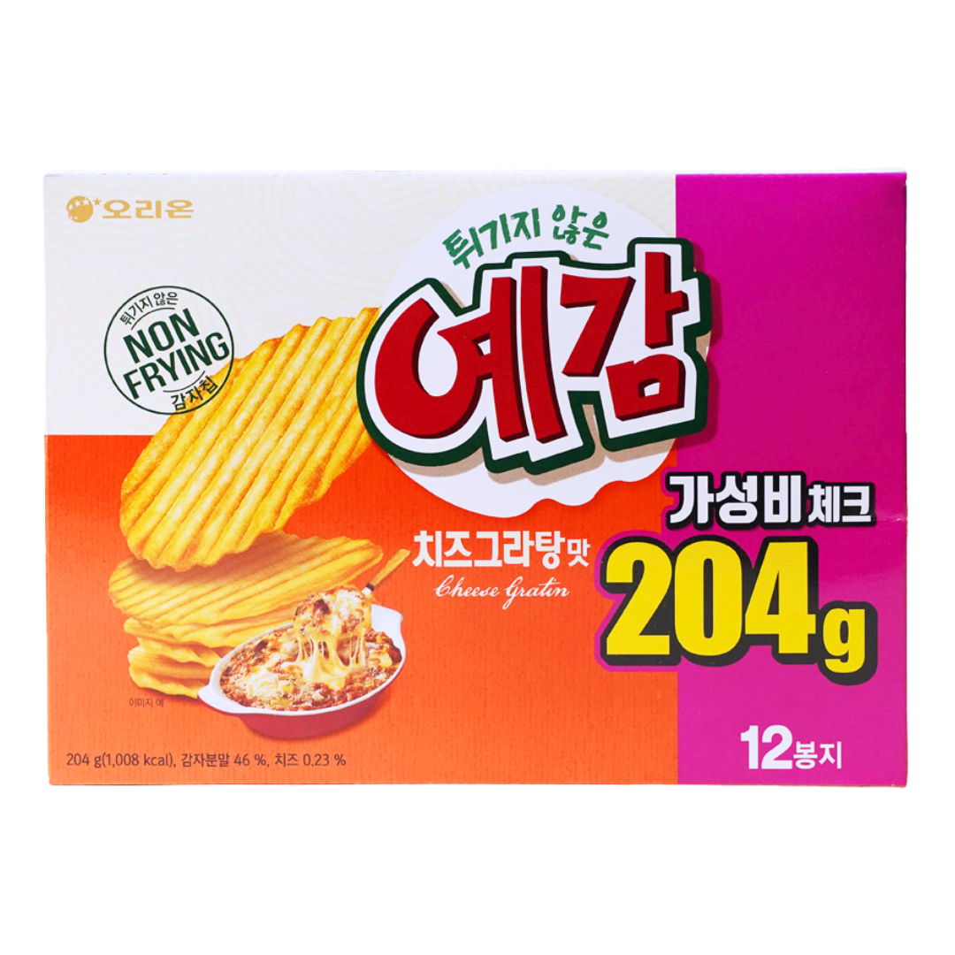 韓國烤薯片(芝士味) 非油炸 (17Gx12小包) 204G X2 到期日 2026-4-1