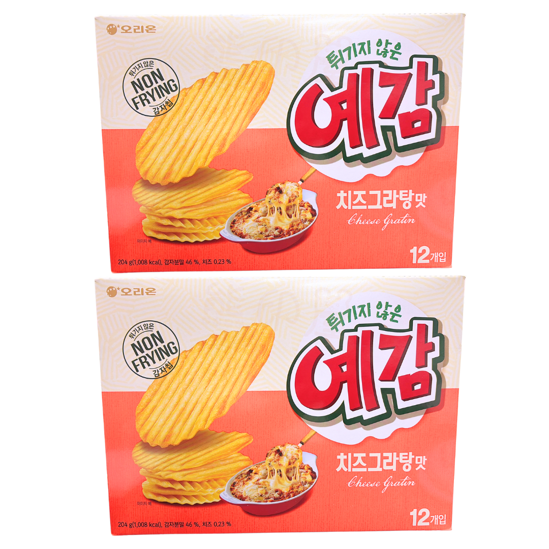 韓國烤薯片(芝士味) 非油炸 (17Gx12小包) 204G X2 到期日 2026-4-1