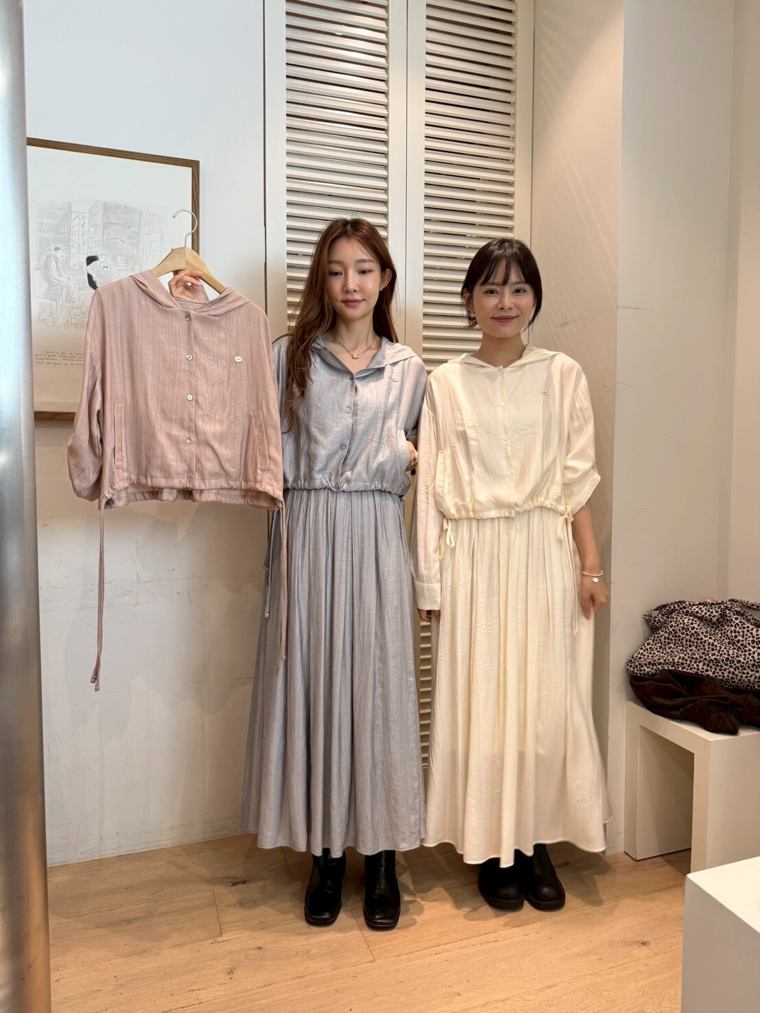 FA5028 全橡筋壓褶垂感傘型半身裙