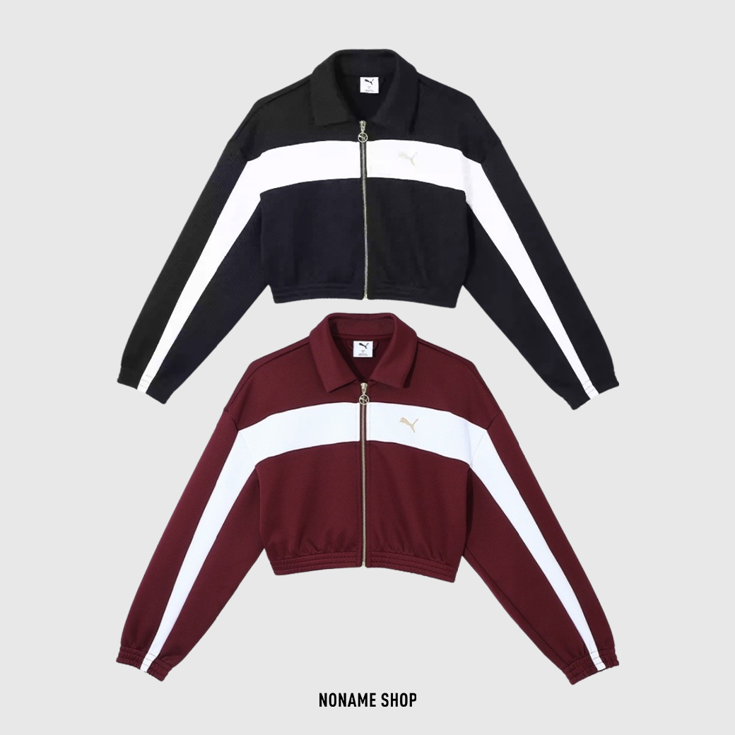 PUMA TRACK JACKET 金標 ROSÉ同款 短版 復古 拼接 外套 兩色 (女款)