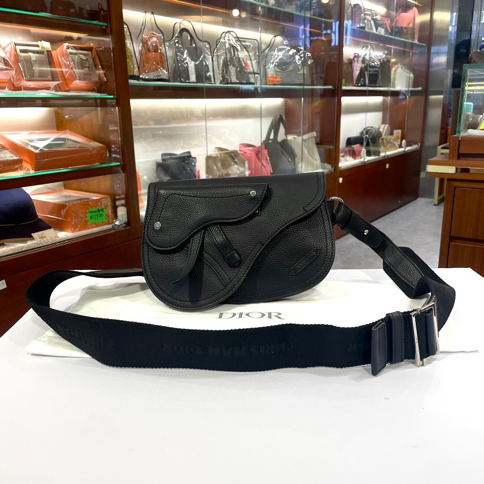 99%NEW二手DIOR 馬鞍包 黑色SADDLE MESSENGER BAG #香榭站正品