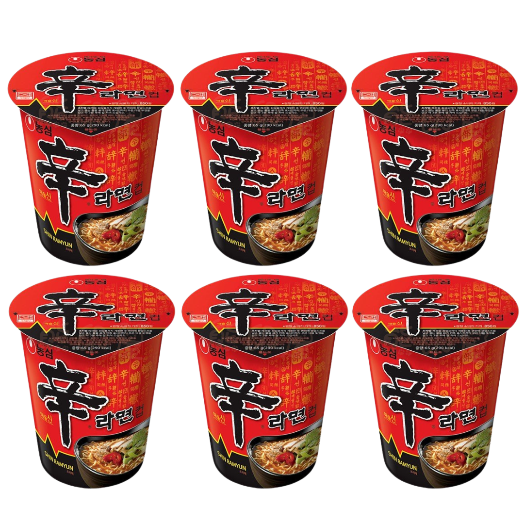 韓版農心韓版辛辣麵 杯麵 65G (平行進口) x 6