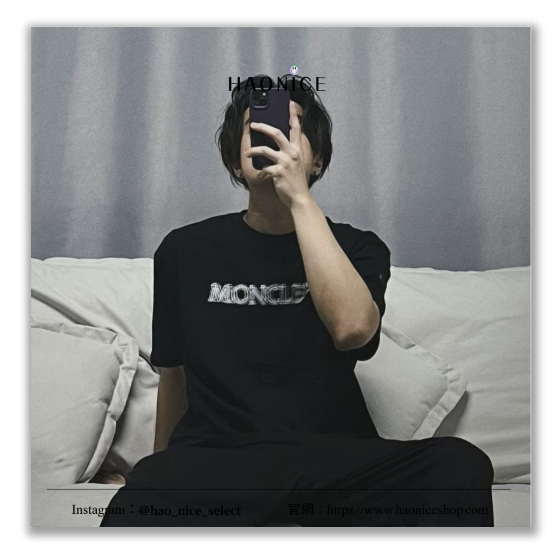 【HAO NICE】上海經銷商 MONCLER 法國精品🇫🇷 經典logo 幻影線條 視覺感 短袖 短T