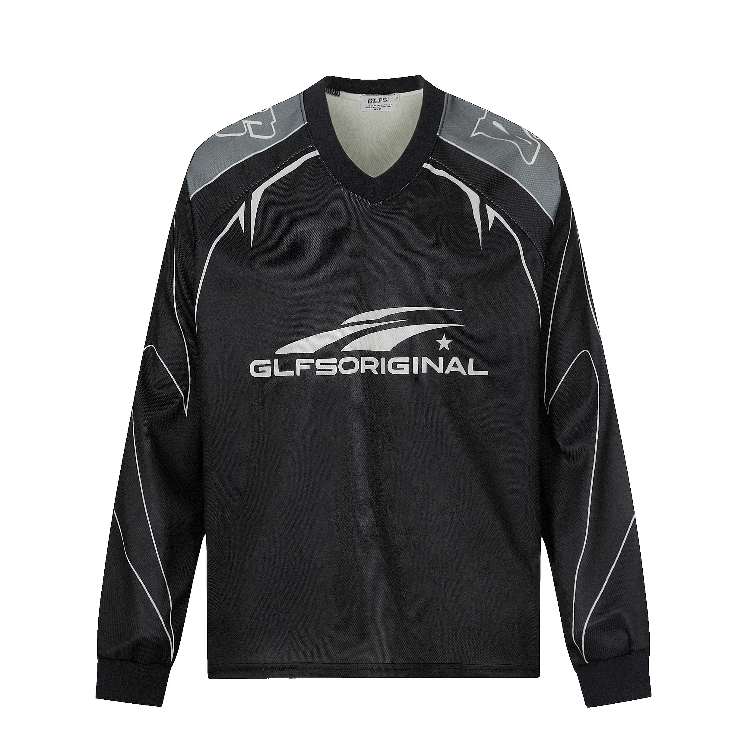 【車庫服飾】網眼V領長袖球衣