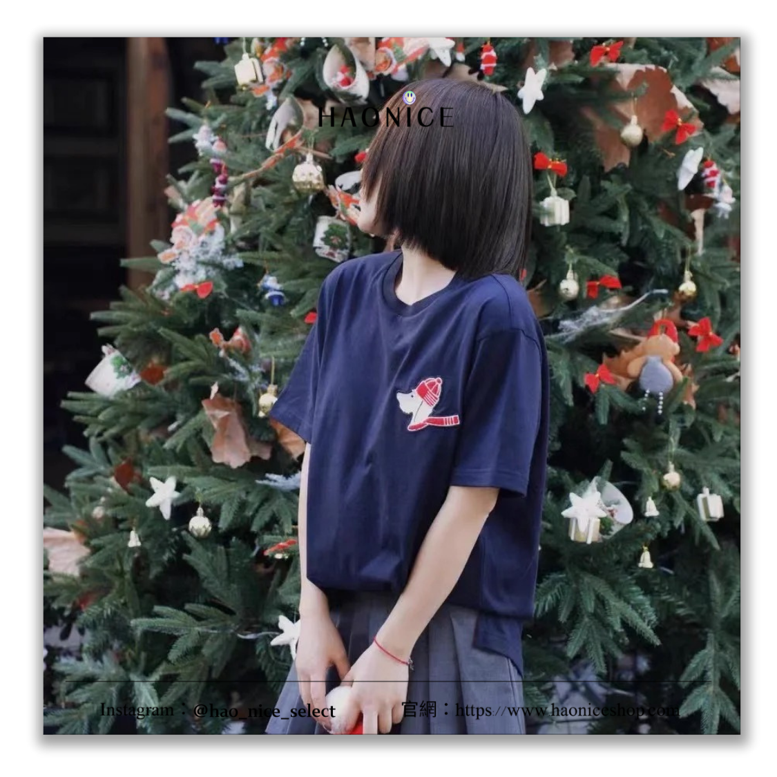 【HAO NICE】100%正品 Thom Browne潮流精品🔥聖誕小狗 經典logo 標籤設計圓領短袖 短T