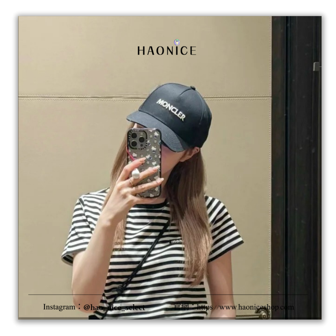 【HAO NICE】上海經銷商 MONCLER 法國精品🇫🇷 立體刺繡logo 經典黑 棒球帽 鴨舌帽 帽子