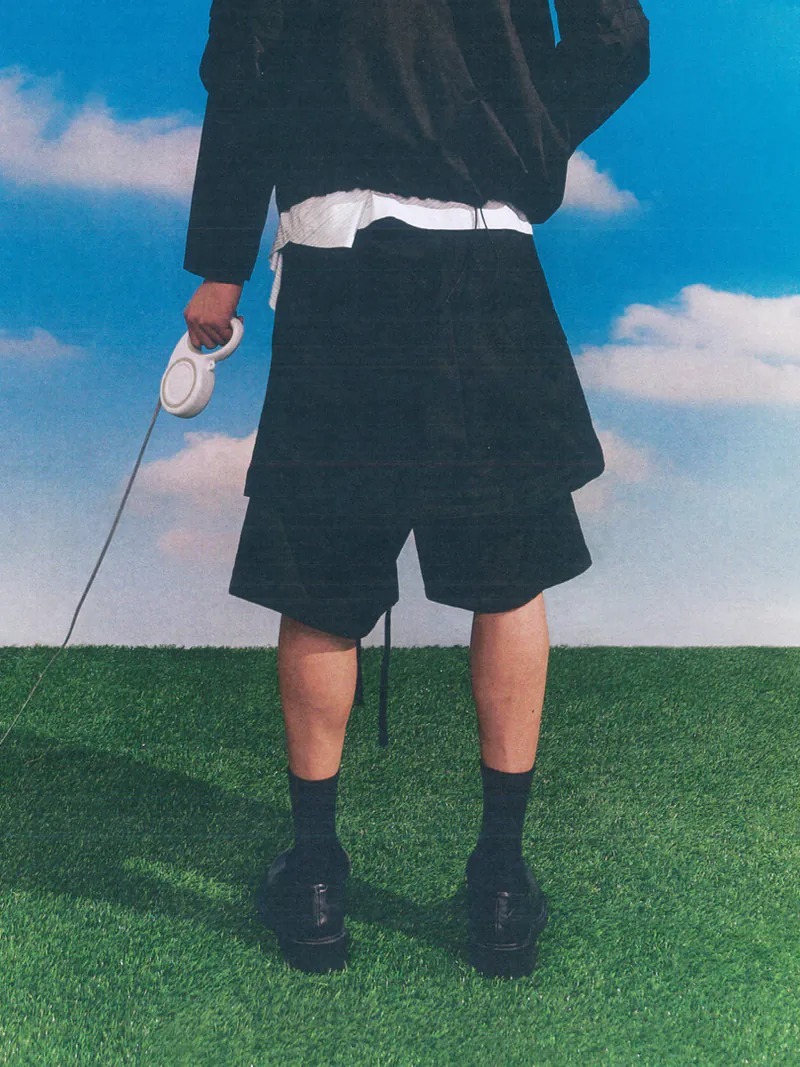 Enclave｜Twill Loose-Fit “Drop-Trou” Shorts (Black)