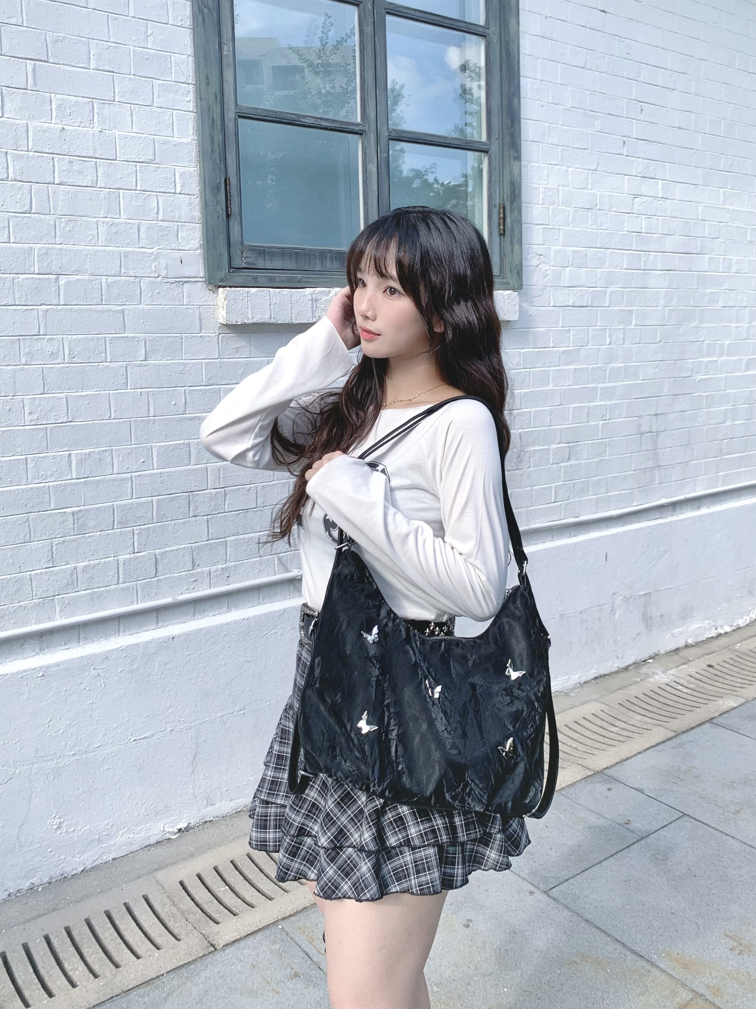 A0233｜滿滿蝴蝶暗樹紋多用途背囊袋子