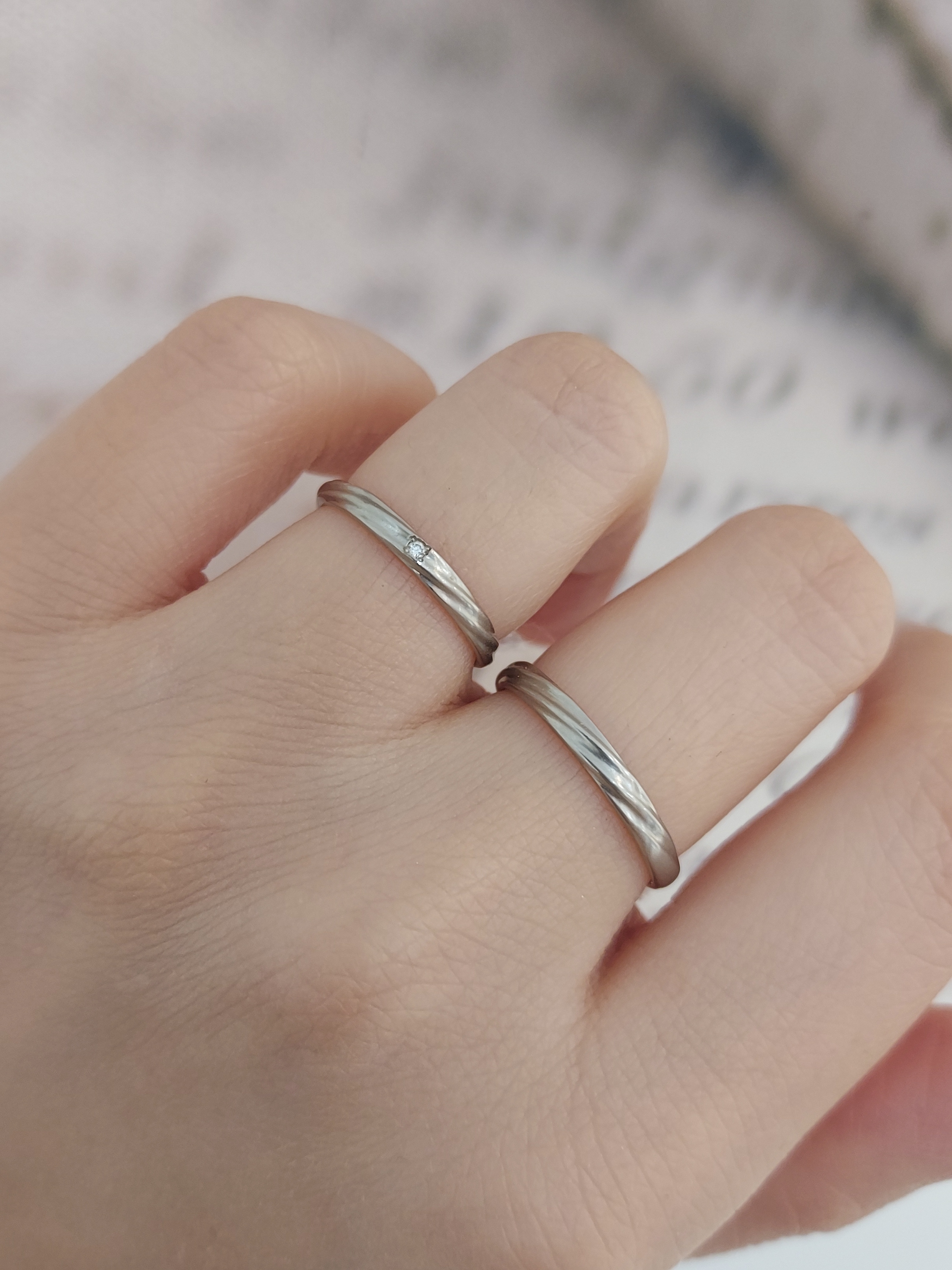 Twins cupid - With Me 鉑金 (Pt900) 結婚戒指