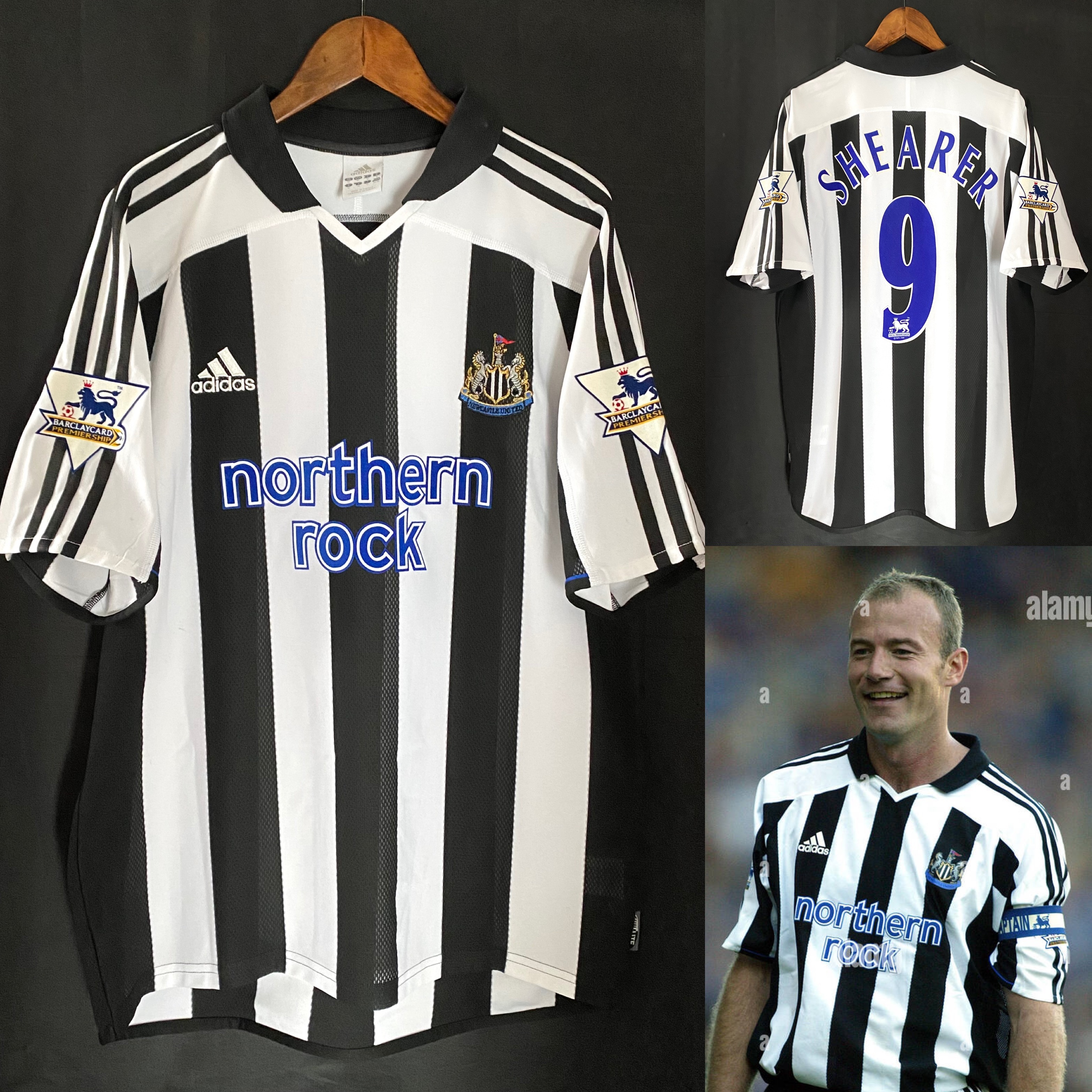 紐卡素 2003-2004 Adidas 主場球衣 #9 SHEARER