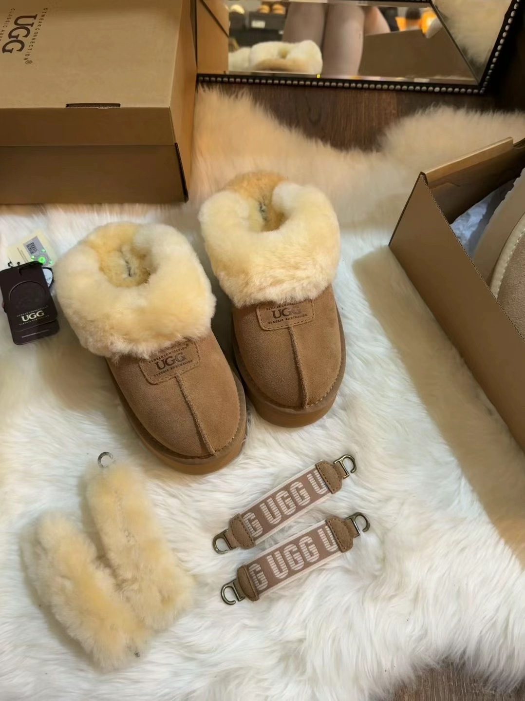 澳洲 OZWEAR UGG 2025新款三合一菱格拖鞋 (Australian Sheppard)